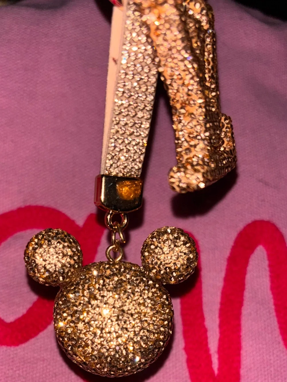 Bling Luxury Bag Charms | Crystal & Mouse Keychains in Rose Gold